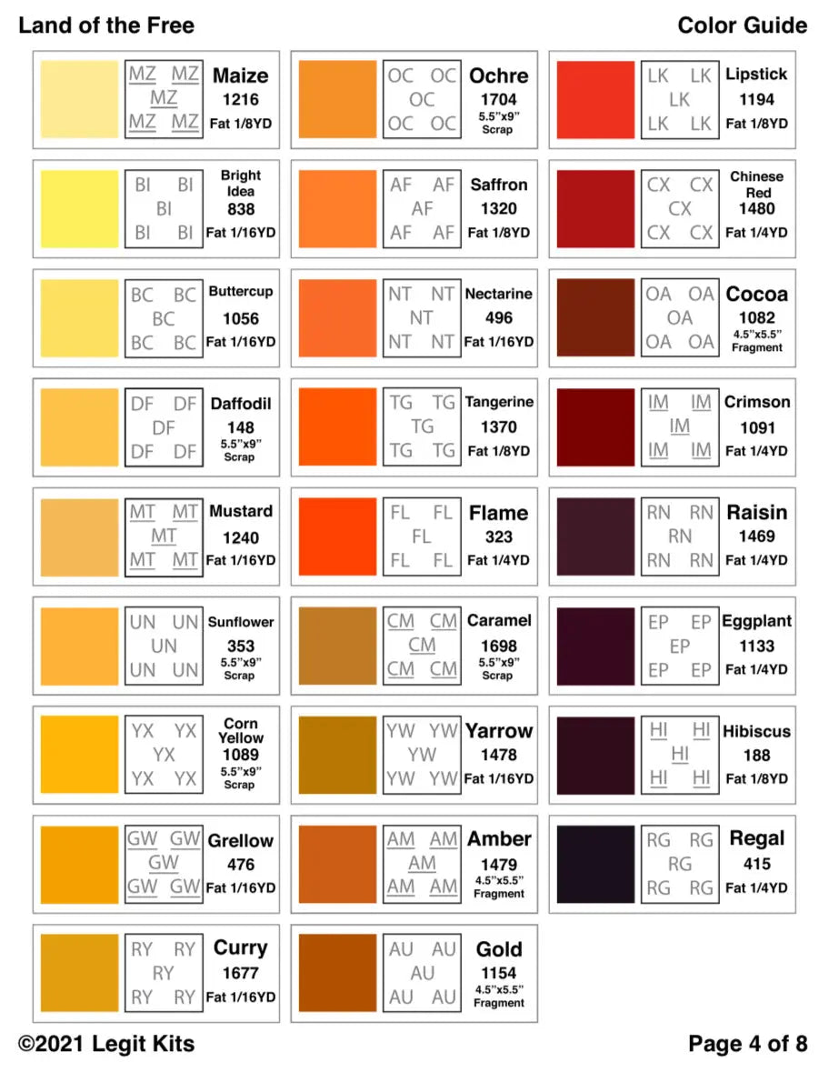 Land of the Free Pattern Legit Kits