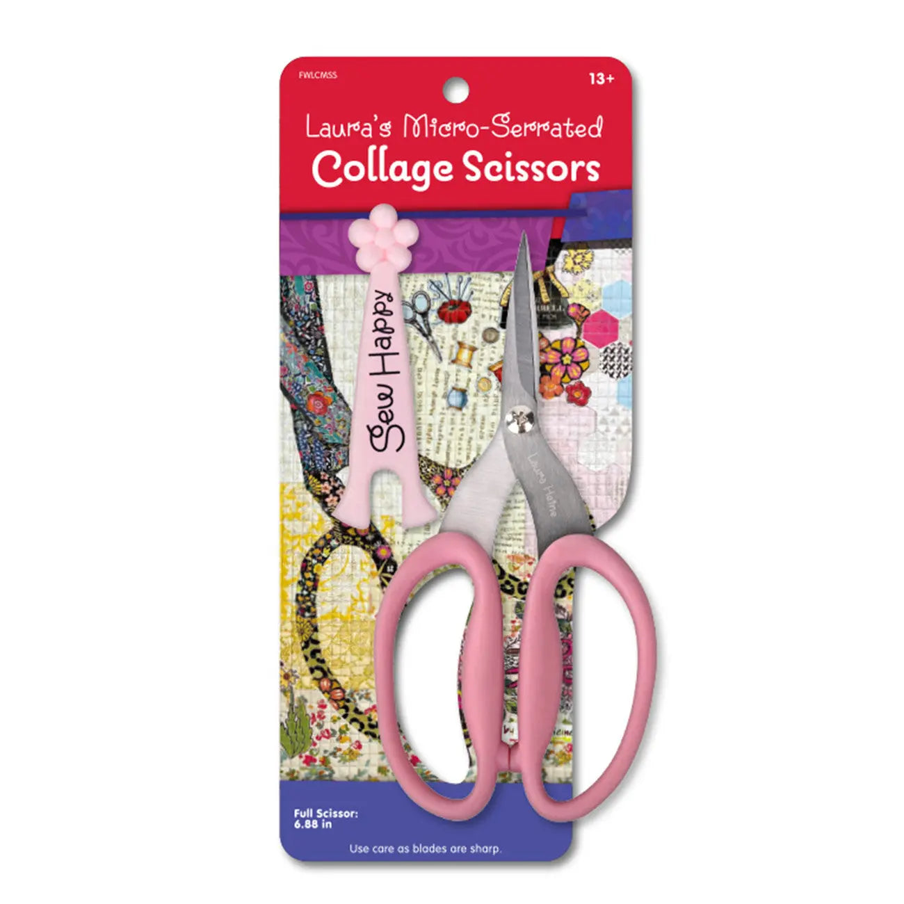 Laura's Micro-Serrated Collage Scissors - Linda's Electric Quilters