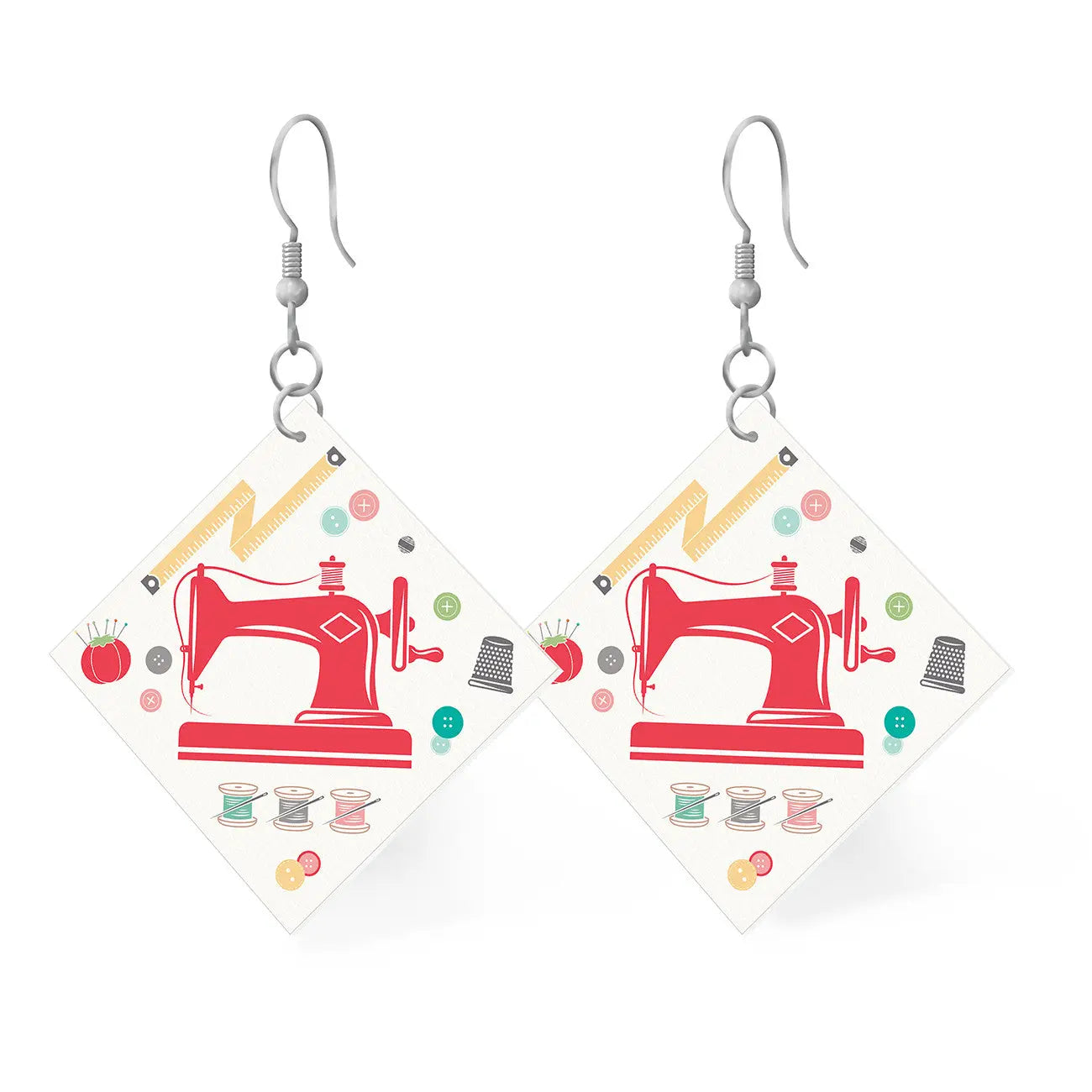 Leather Square Earrings My Happy Place