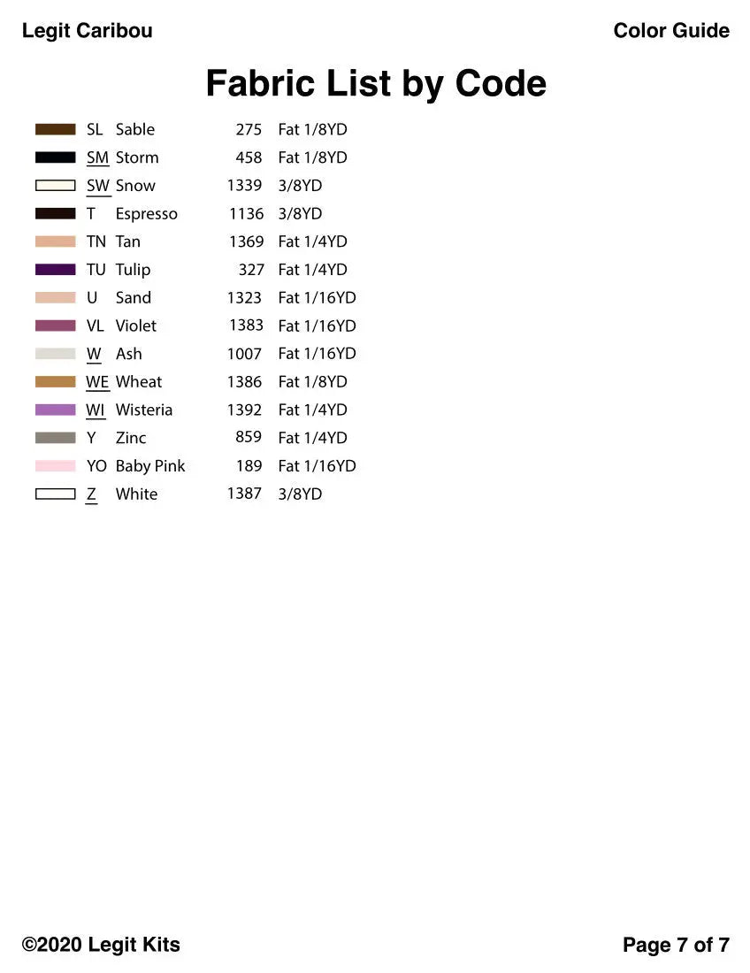 Legit Caribou Pattern Legit Kits