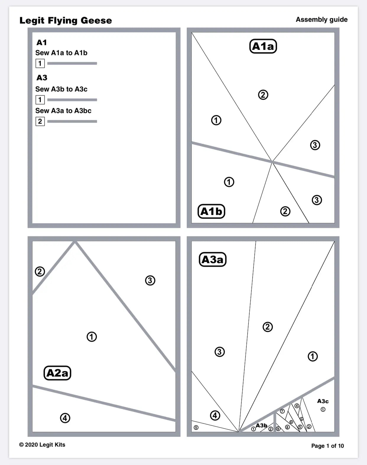 Legit Flying Geese Pattern Legit Kits