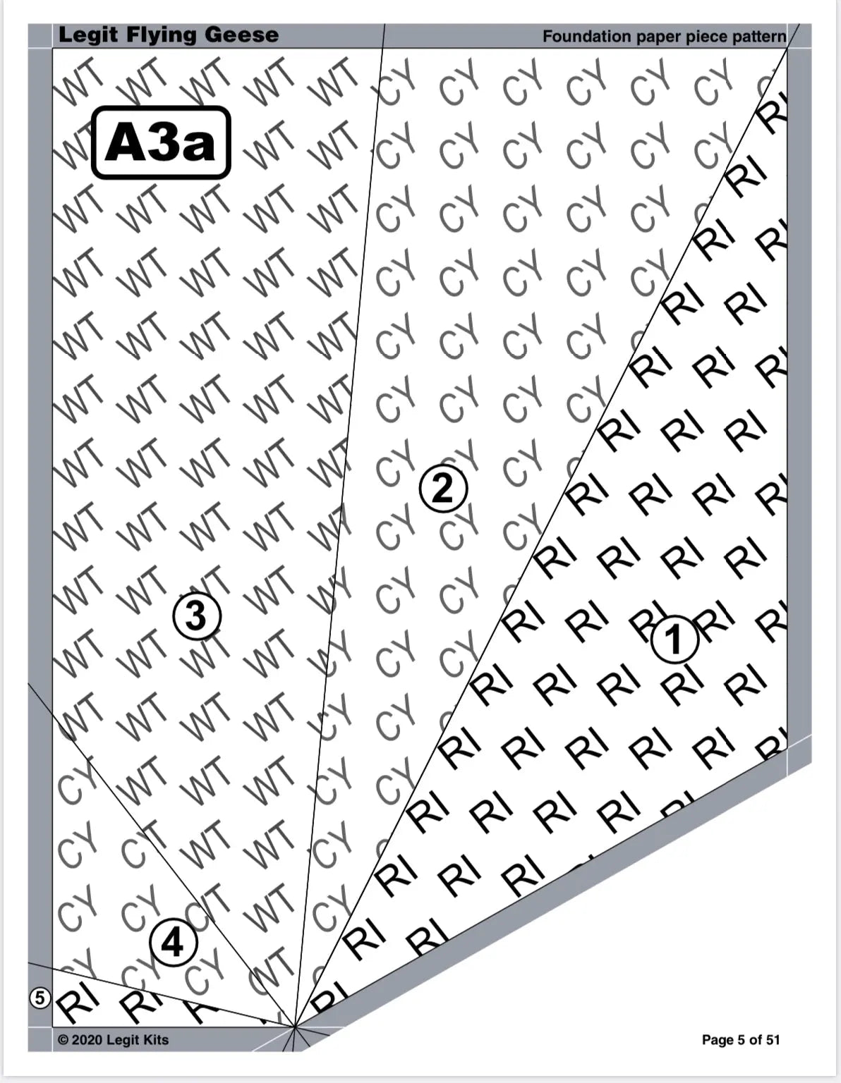 Legit Flying Geese Pattern Legit Kits