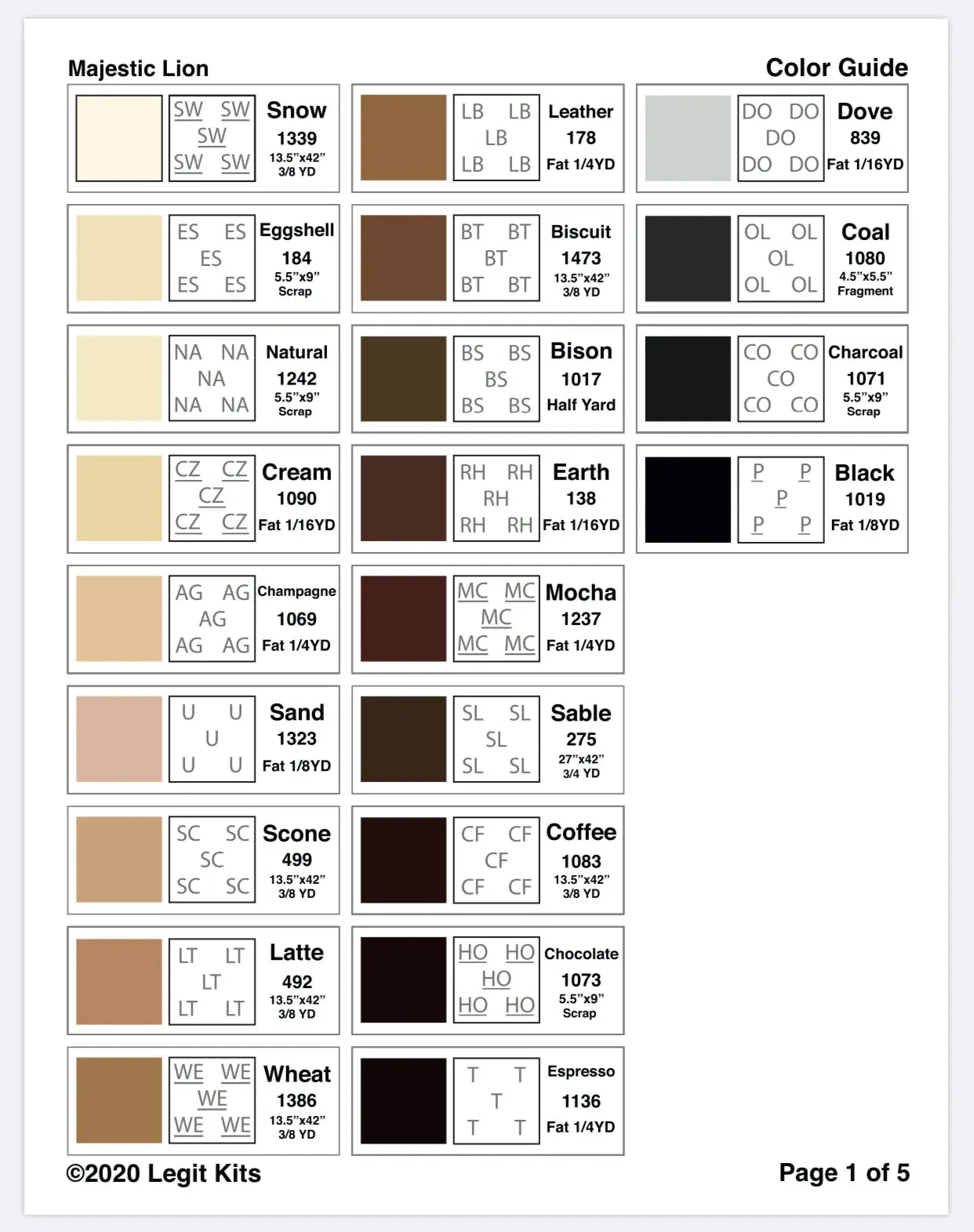 Legit Lion Pattern Legit Kits