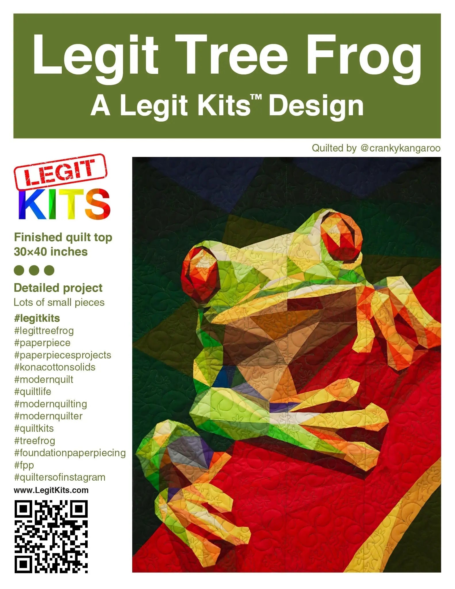 Legit Tree Frog Pattern Legit Kits