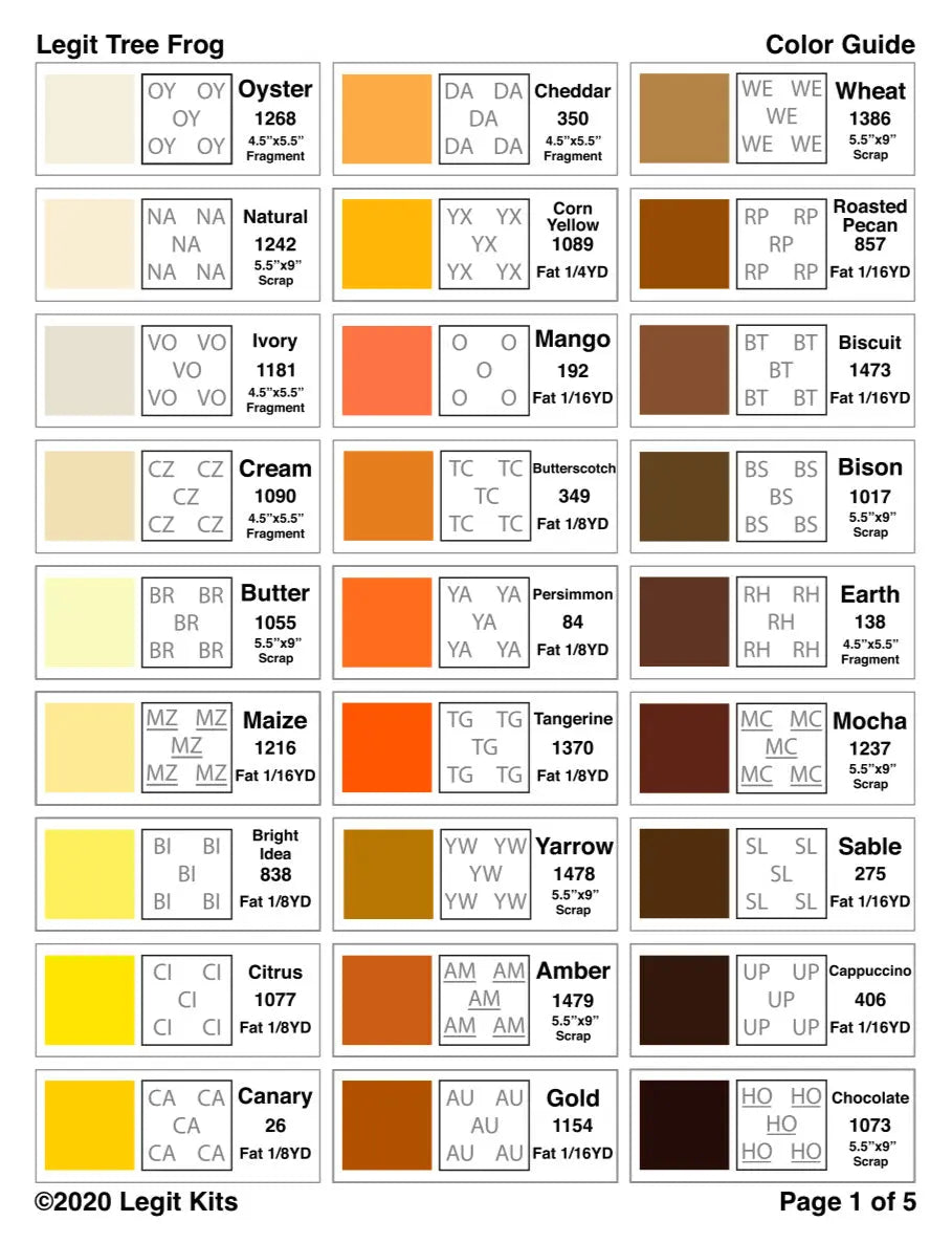 Legit Tree Frog Pattern Legit Kits