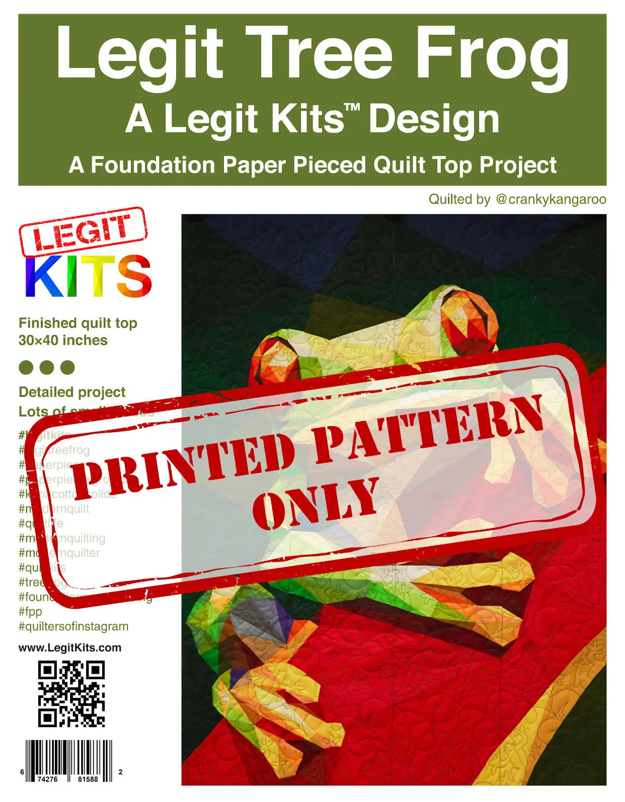 Legit Tree Frog Pattern Legit Kits