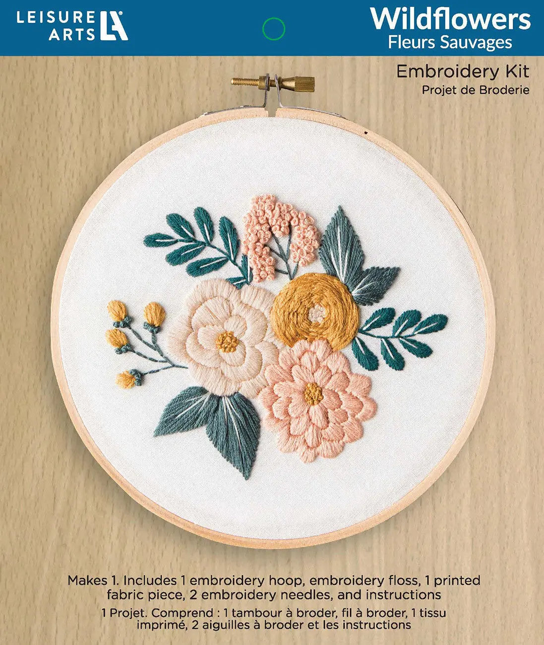 Leisure Arts Embroidery Kit 6in Wildflowers Checker Distributor