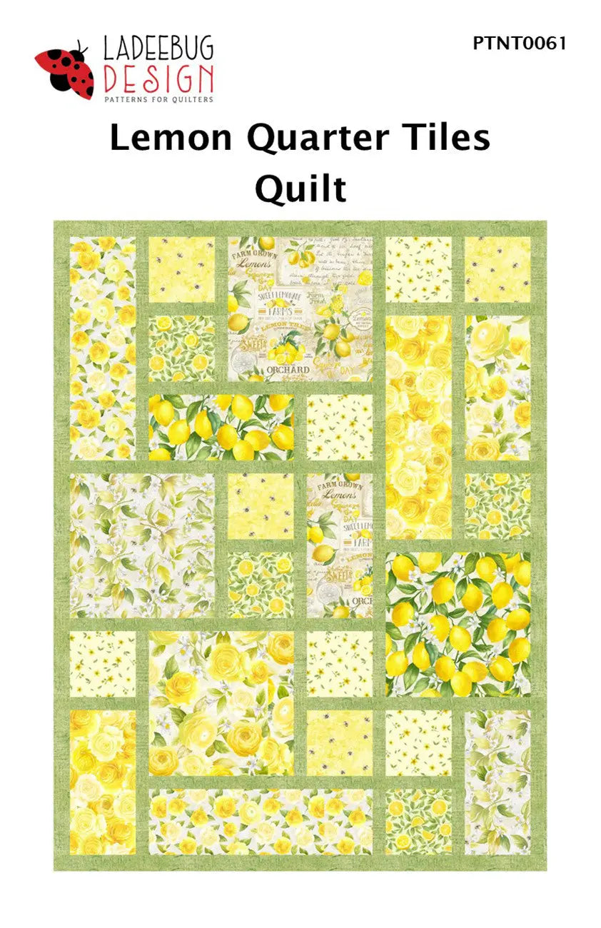 Lemon Quarter Tiles - Linda's Electric Quilters