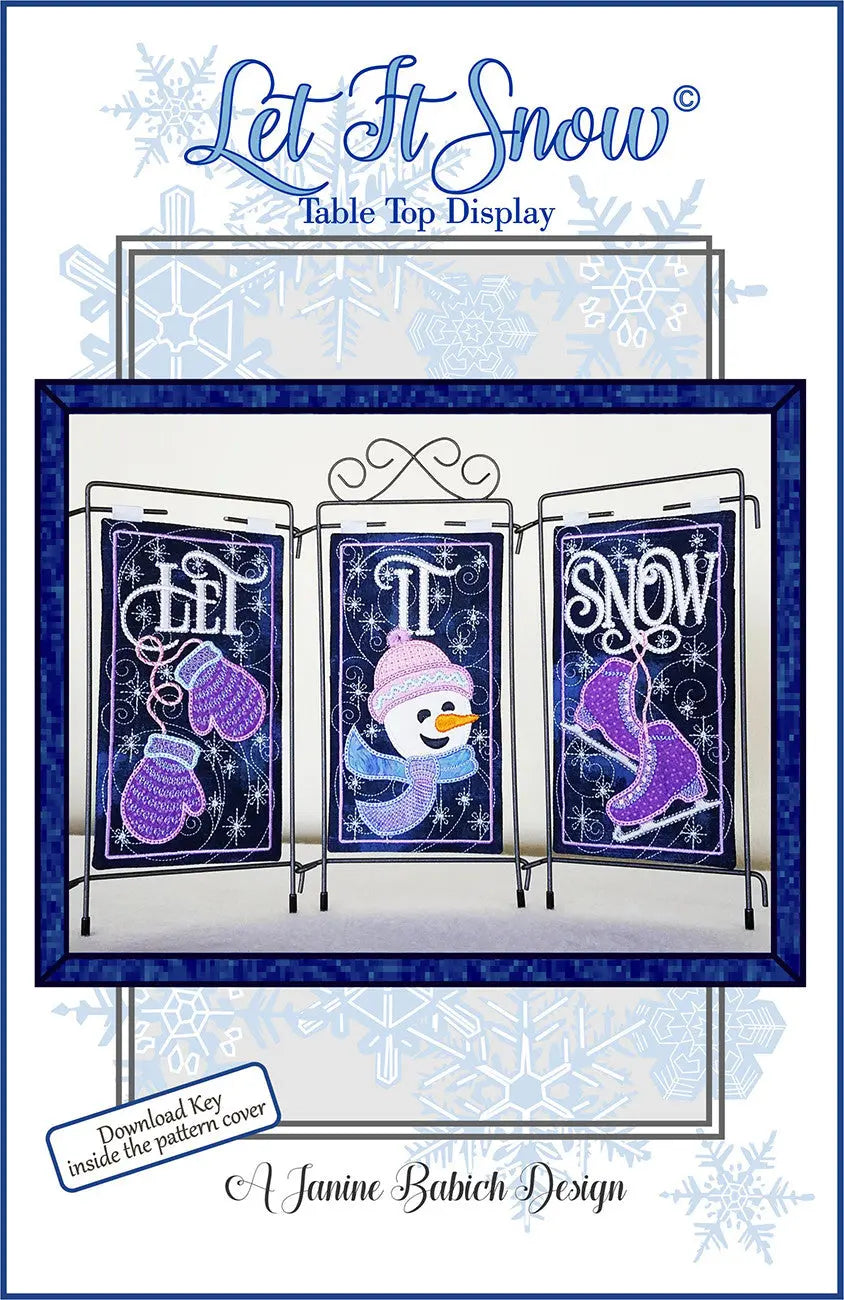 Let It Snow Table Top Display - Linda's Electric Quilters