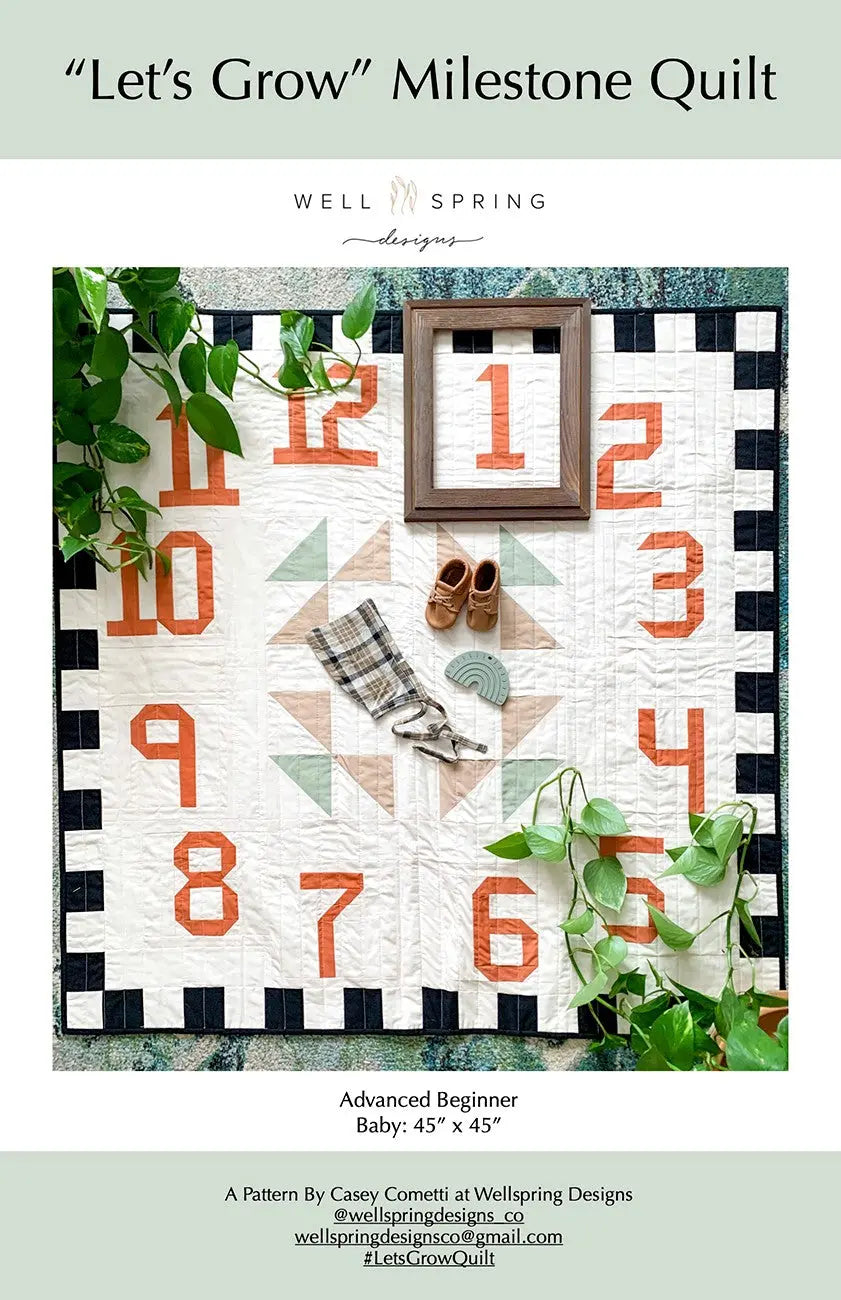 Let's Grow Milestone Quilt Pattern - Linda's Electric Quilters