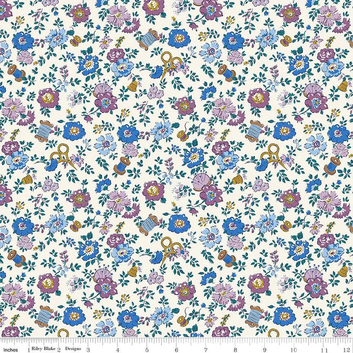Liberty Tudor Celebration Haberdashery Floral 01667443A 44"/45" Fabric Per Yard Riley Blake Designs