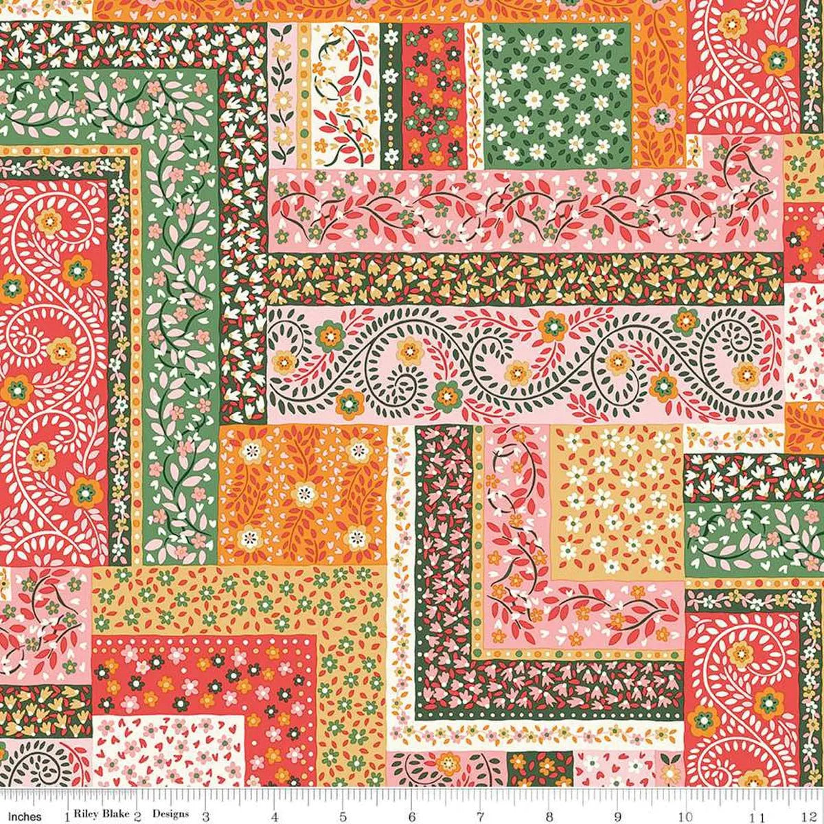 Liberty Tudor Celebration Patchwork Scarves 01667442B 44"/45" Fabric Per Yard Riley Blake Designs