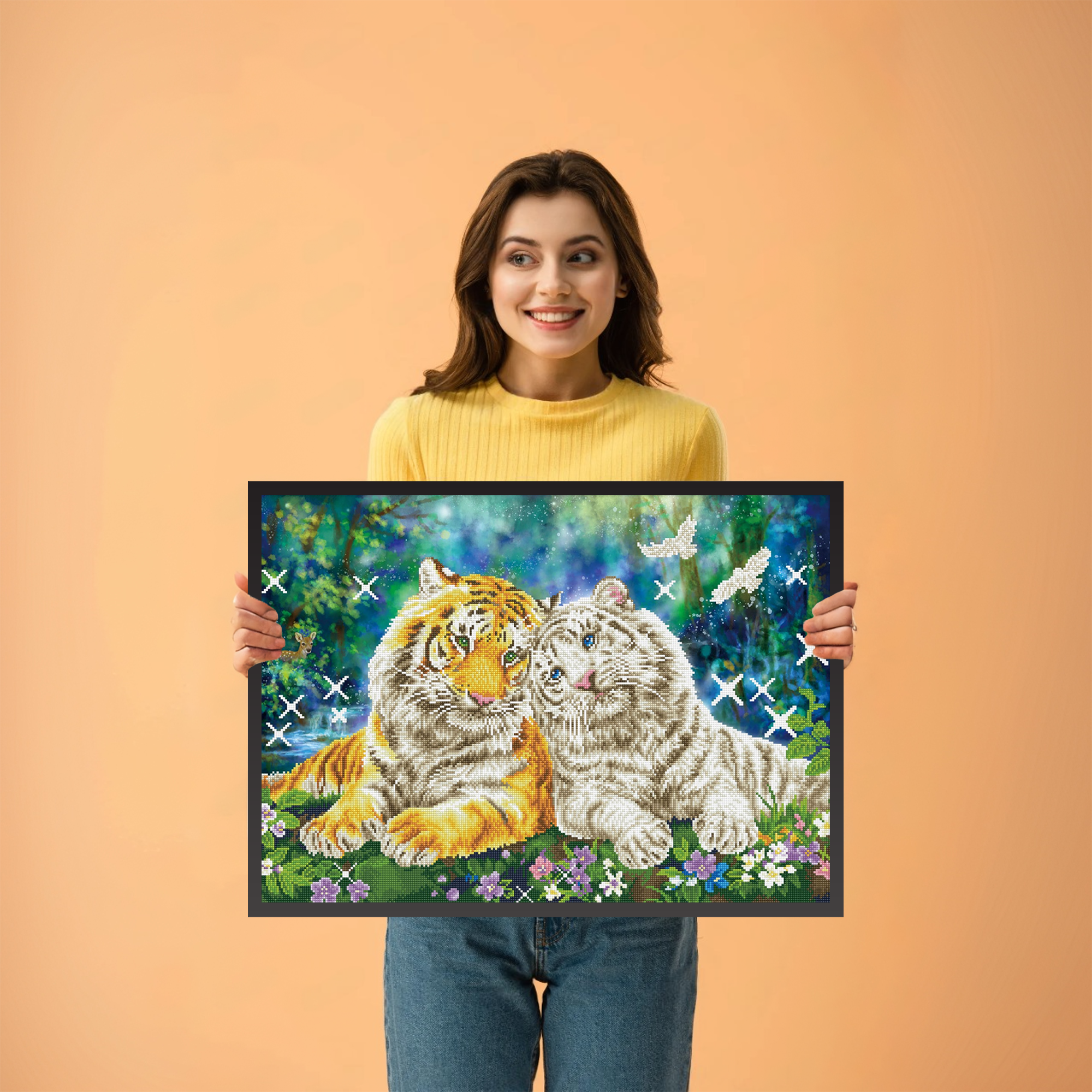 Diamond Dotz Tiger Smooch - 21.7" x 30.3"