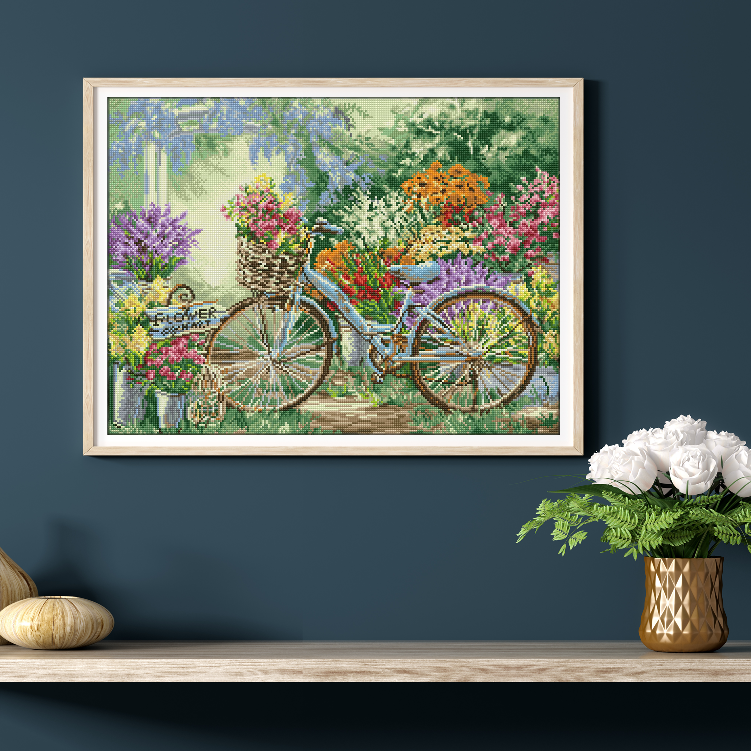 Diamond Dotz The Flower Mart - 26.4" x 19.7"