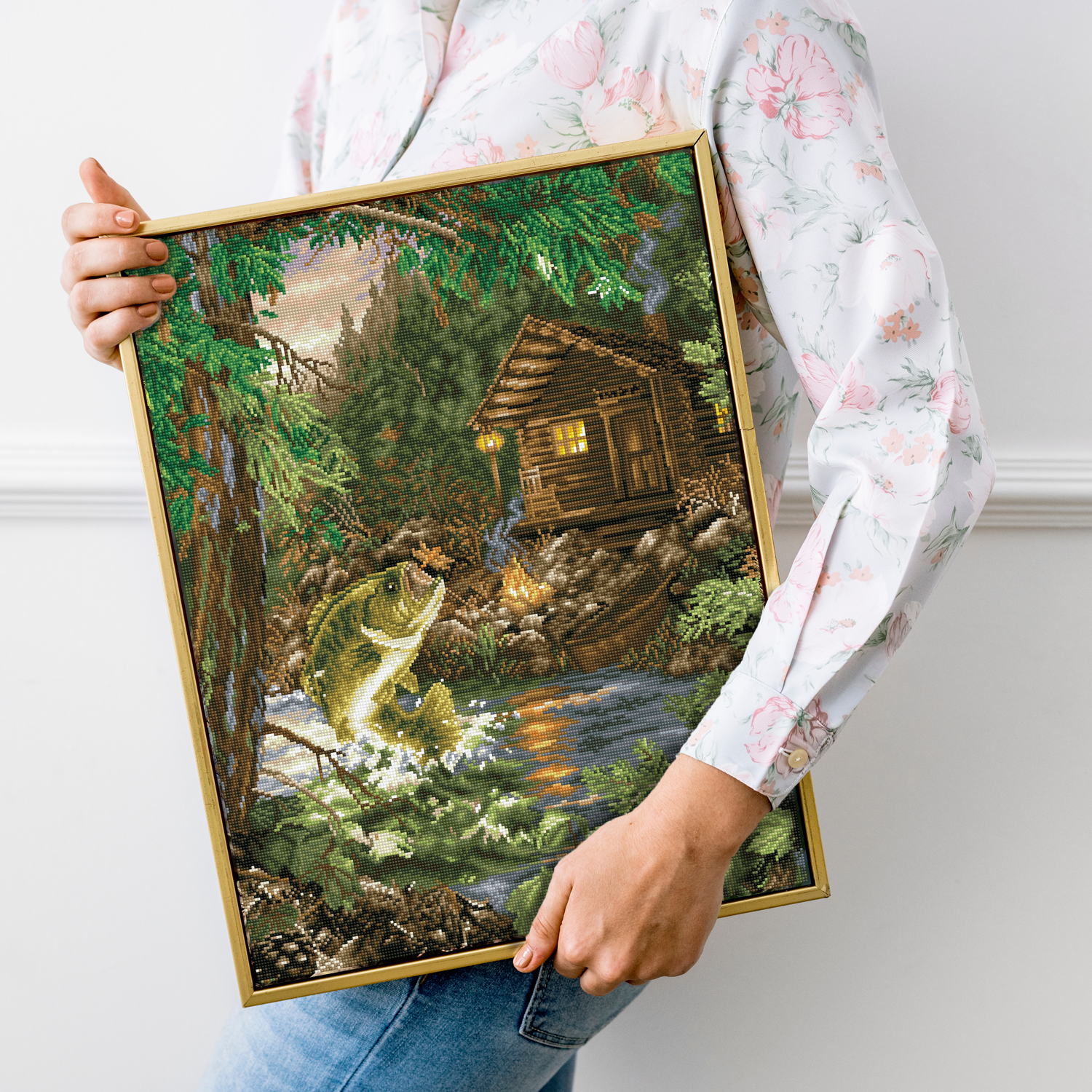 Diamond Dotz Gone Fishing - 22.0" x 28.0"