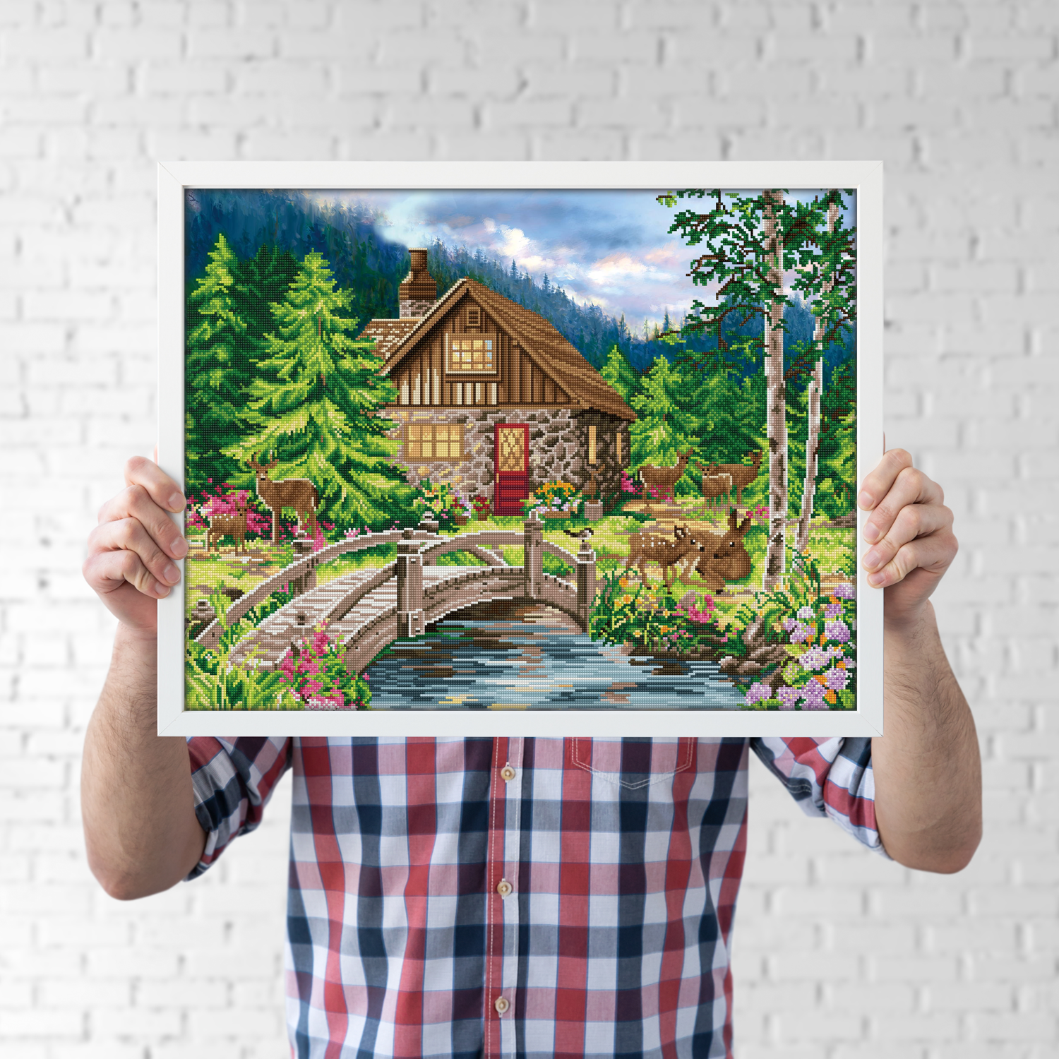 Diamond Dotz Old Stone Cottage - 32.3" x 24.4"