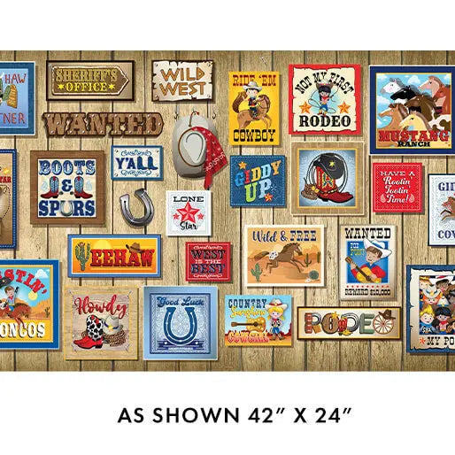 Lil' Buckaroos - Wild West Boxes 44" / 45" Fabric Per Yard The Fabric Company