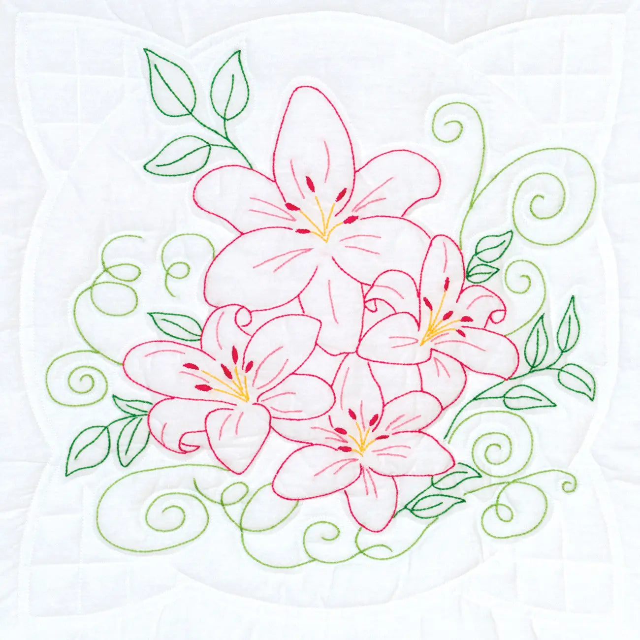 Lillies 18" Quilt Blocks - Linda's Electric Quilters