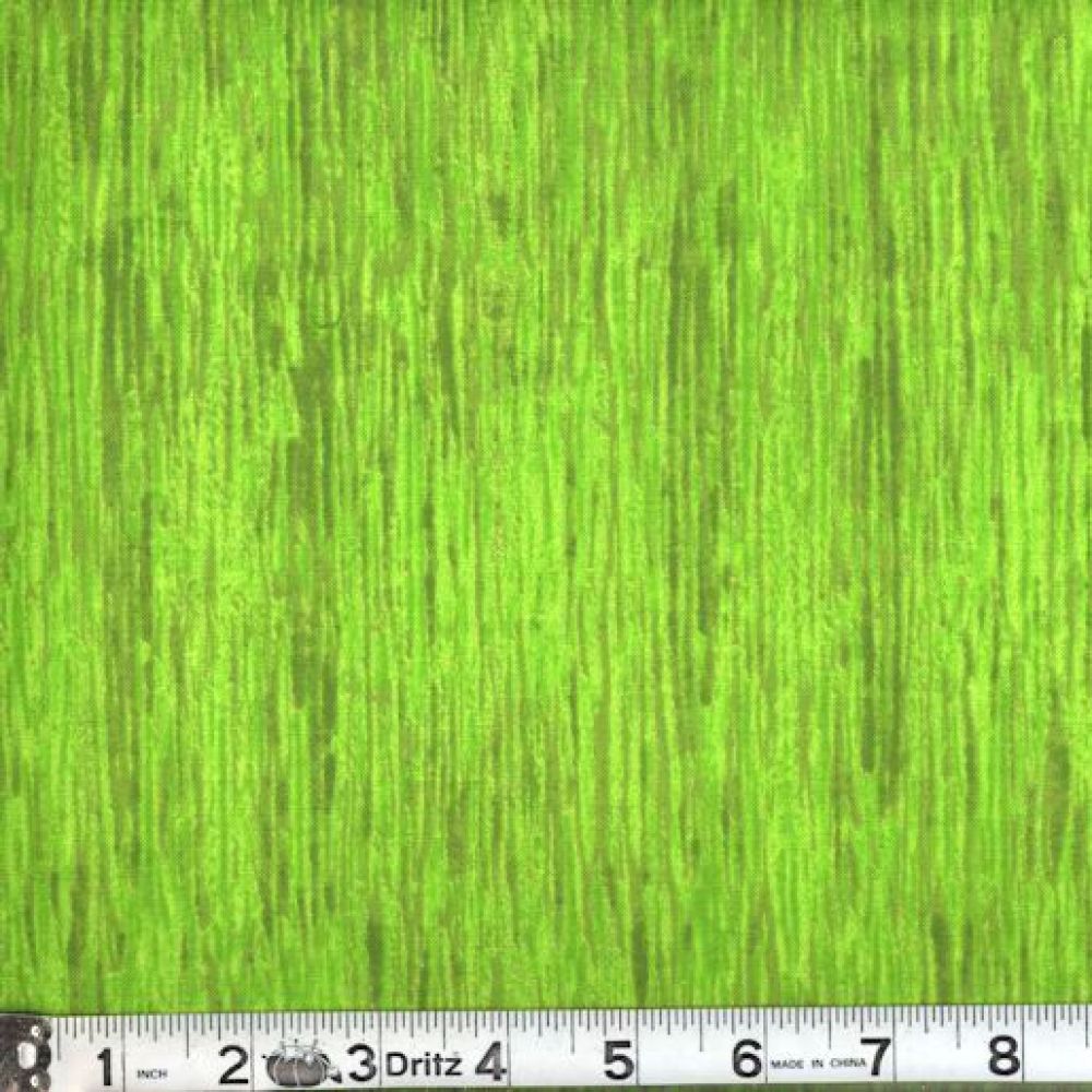 Lime Green Color Wave 45" Wide Cotton Fabric Per Yard