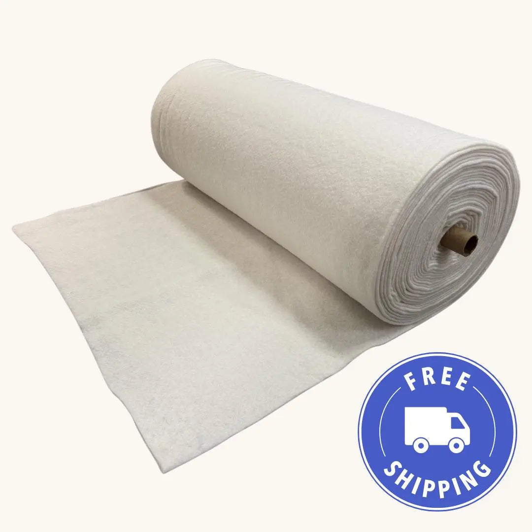 Linda's Deluxe Cotton/Poly Blend Batting - 96" Roll - Made by Hobbs Hobbs Bonded Fibers