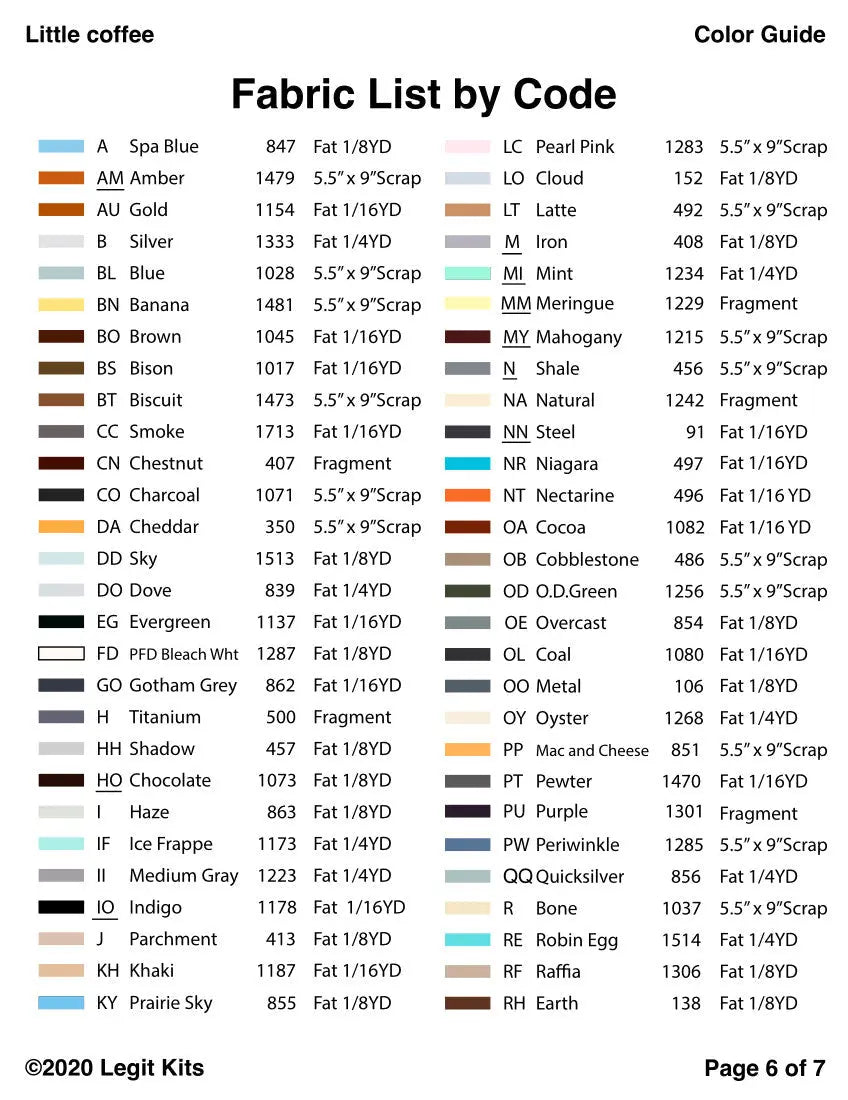 Little Coffee Quilt  Kit Legit Kits