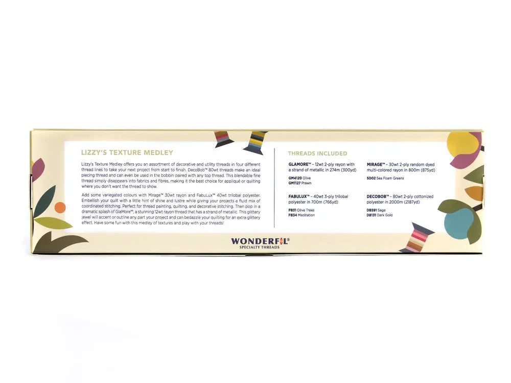 Lizzy’s Texture Medley by Edyta Sitar - Mixed Thread Pack WonderFil USA