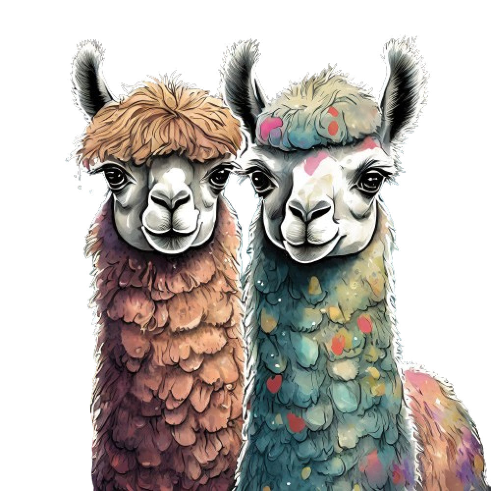 Llama Friends Fabric Panel 16 QuiltingFabricPanels