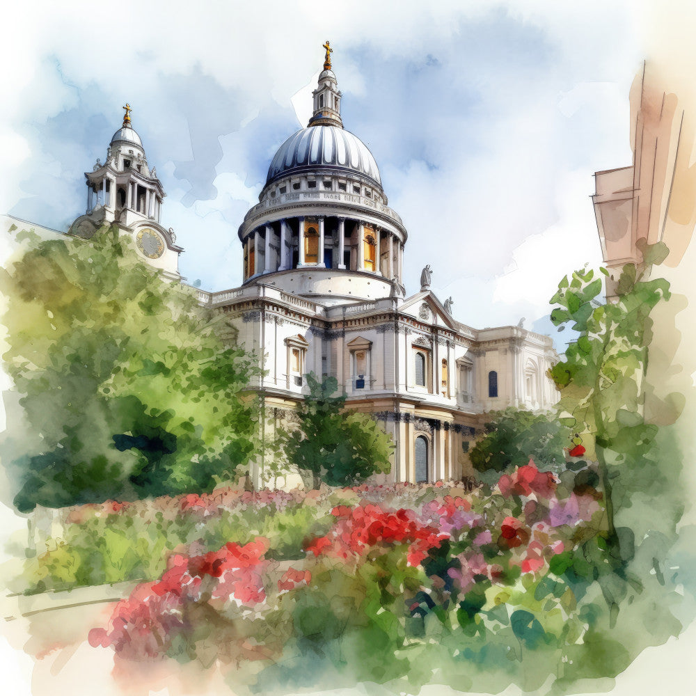 London In Summer Fabric Panel 1 QuiltingFabricPanels
