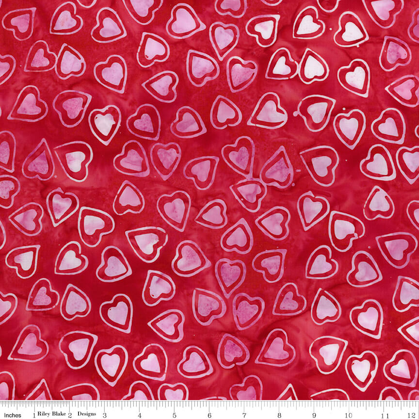 Love Punch Batiks - Candy Riot - Red 44"/45" Fabric Per Yard