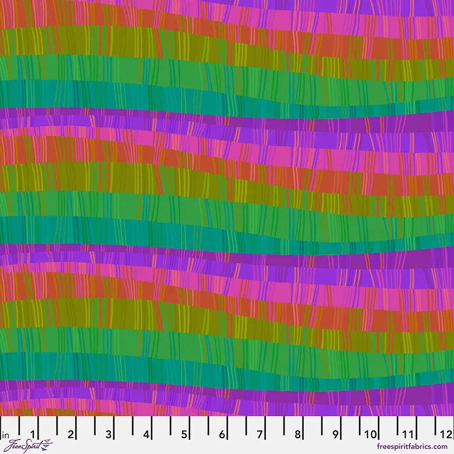 Love Stripe Multi Cotton 44"/45" Fabric Per Yard Free Spirit Fabrics