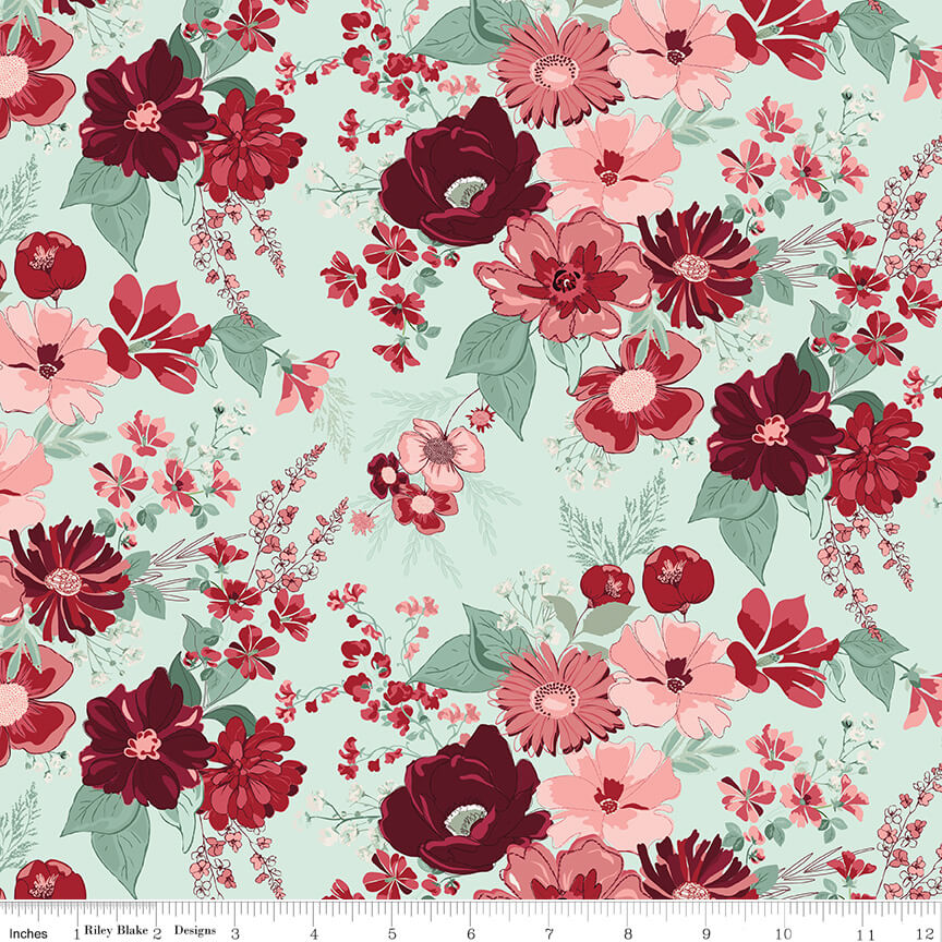 Riley Blake Love You Always main mist quilting cotton by the yard