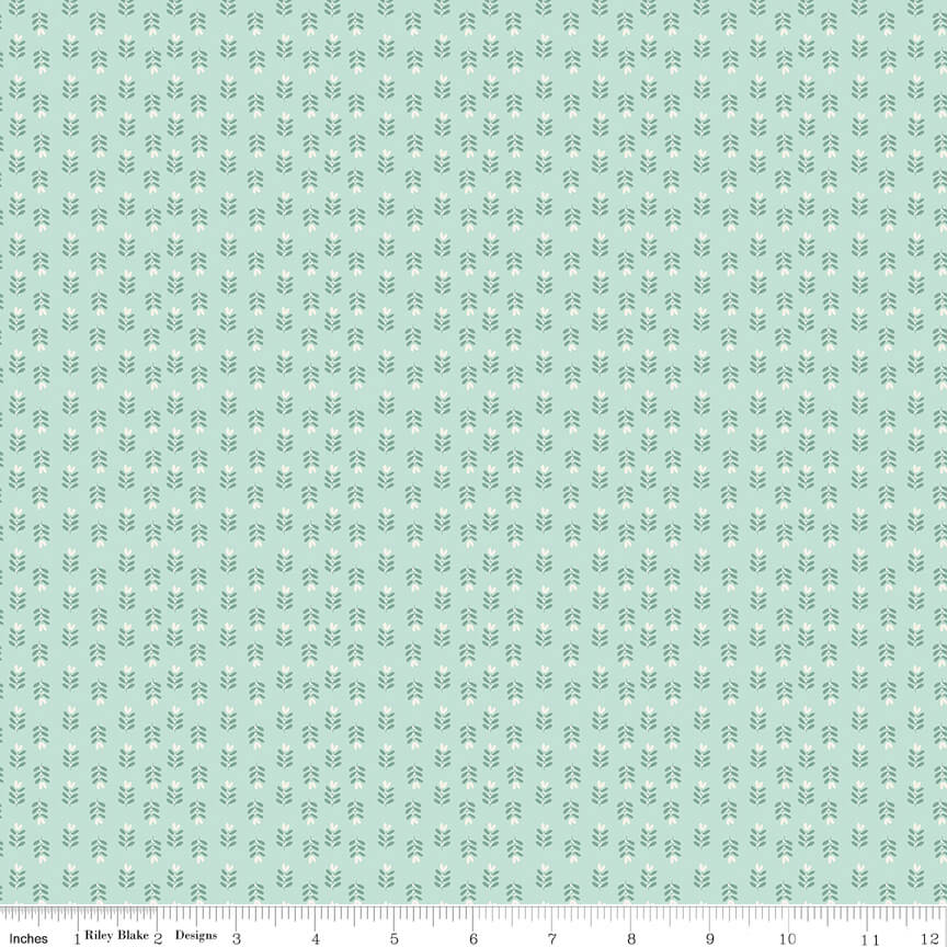 Love You Always - Plants - Mist 44"/45" Fabric Per Yard