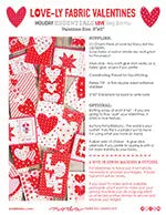 Love-ly Fabric Valentines (Digital Download) Linda's Electric Quilters