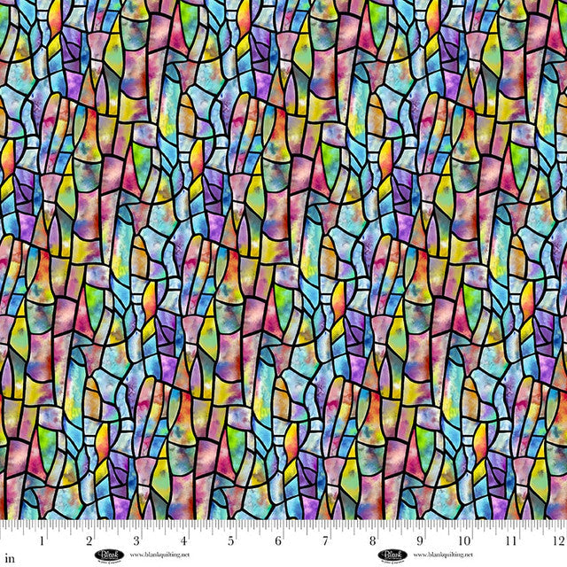 Lt. Blue Crackle Glass Metro Mirage Cotton 44"/45" Fabric Per Yard