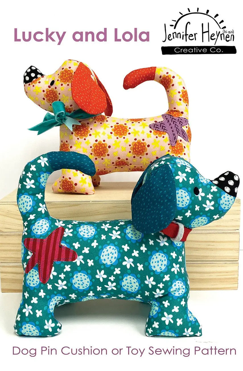 Lucky and Lola Dog Pincushion or Toy - Linda's Electric Quilters