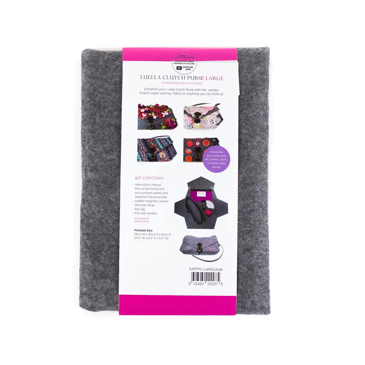 Luella Clutch Purse Kit - Large WonderFil USA