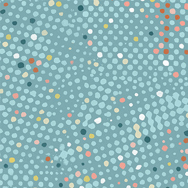 Luna Block Print Dots Cotton 44"/45" Fabric Per Yard