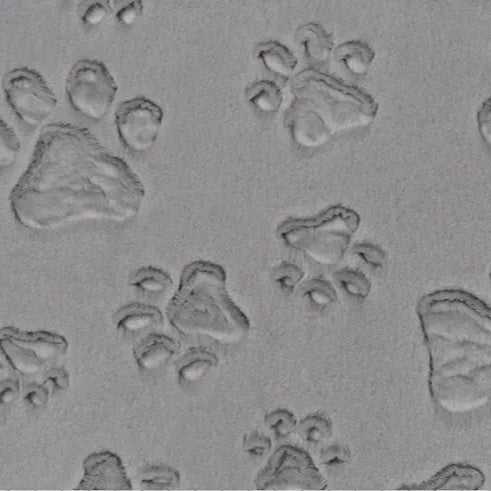 Luxe Cuddle Paws Alloy Fabric per yard