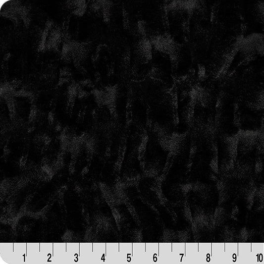Black Luxe Cuddle Luna 58/60" Fabric Per Yard