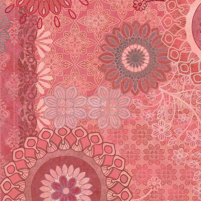 Pink and Red Operetta Patchwork Cotton 43"/44" Fabric Per Yard