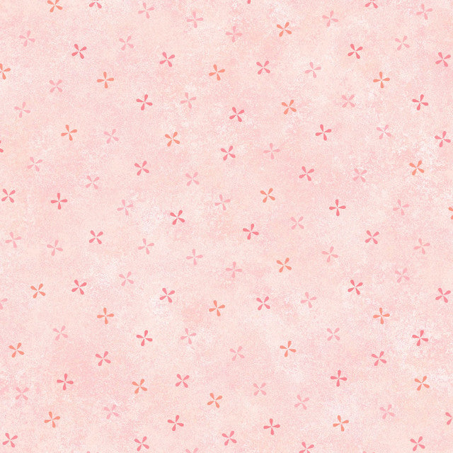Pink Operetta Pinwheel Petals Cotton 43"/44" Fabric Per Yard
