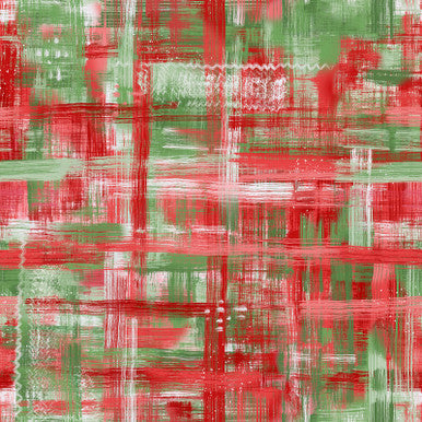 Red & Green Colorfield Cotton Wideback Fabric per yard