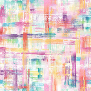 Bright Multi Colorfield Cotton Wideback Fabric per yard