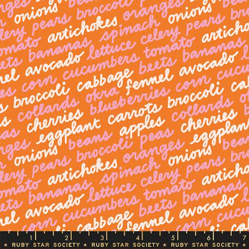 Food Group Burnt Orange 44"/45" Fabric Per Yard