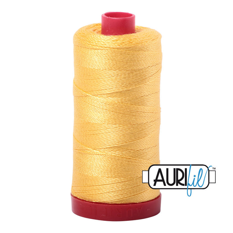 1135 Pale Yellow Aurifil Cotton 12 WT Large Spool Aurifil