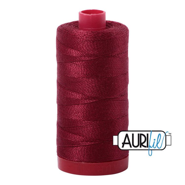 2460 Dark Carmine Red Aurifil Cotton 12 WT Large Spool Aurifil
