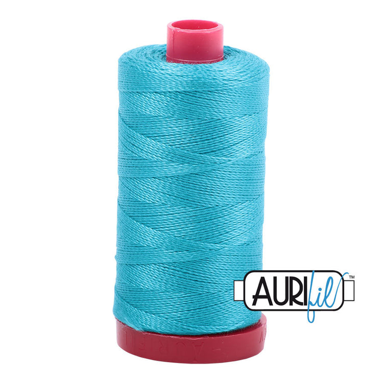 2810 Turquoise Aurifil Cotton 12 WT Large Spool Aurifil