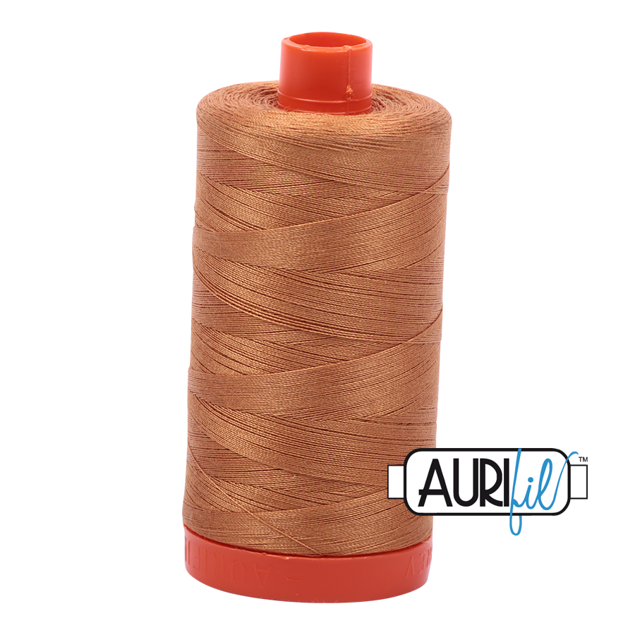 Aurifil 50wt Mako cotton thread golden toast 2930 spool