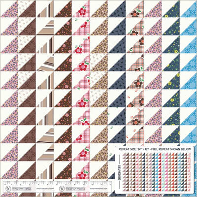 Made Easy Triangle Stripe Cheater Ivory 44 45 inch Fabric Windham Fabrics