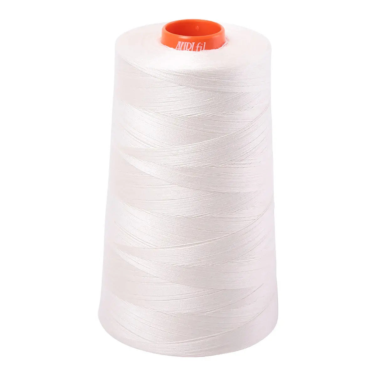 Mako Cotton Embroidery Thread Solid 50wt 6452yds Chalk - Linda's Electric Quilters